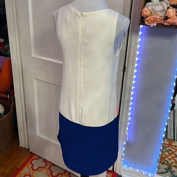 Women’s Skies Are Blue Vibrant Color Block Shift Dress Size Small - Picture 2 of 5